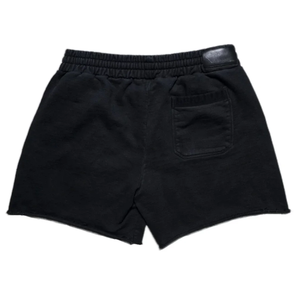 AMIRI Designer Black Multicolor MA Drip Sweat Shorts Mens Large 32 Zip Pockets